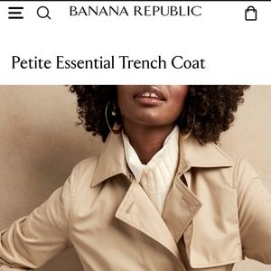 Banana Republic Petite Essential Trench Coat. NEW WITH TAGS!
